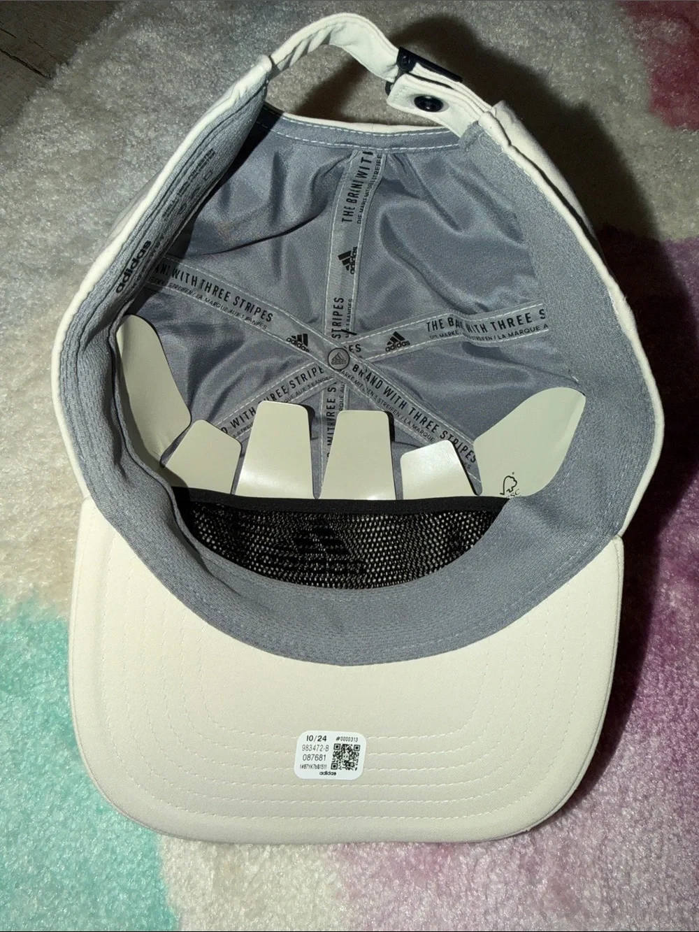 NEW adidas Cream Aeroready Adjustable Fit Baseball Cap